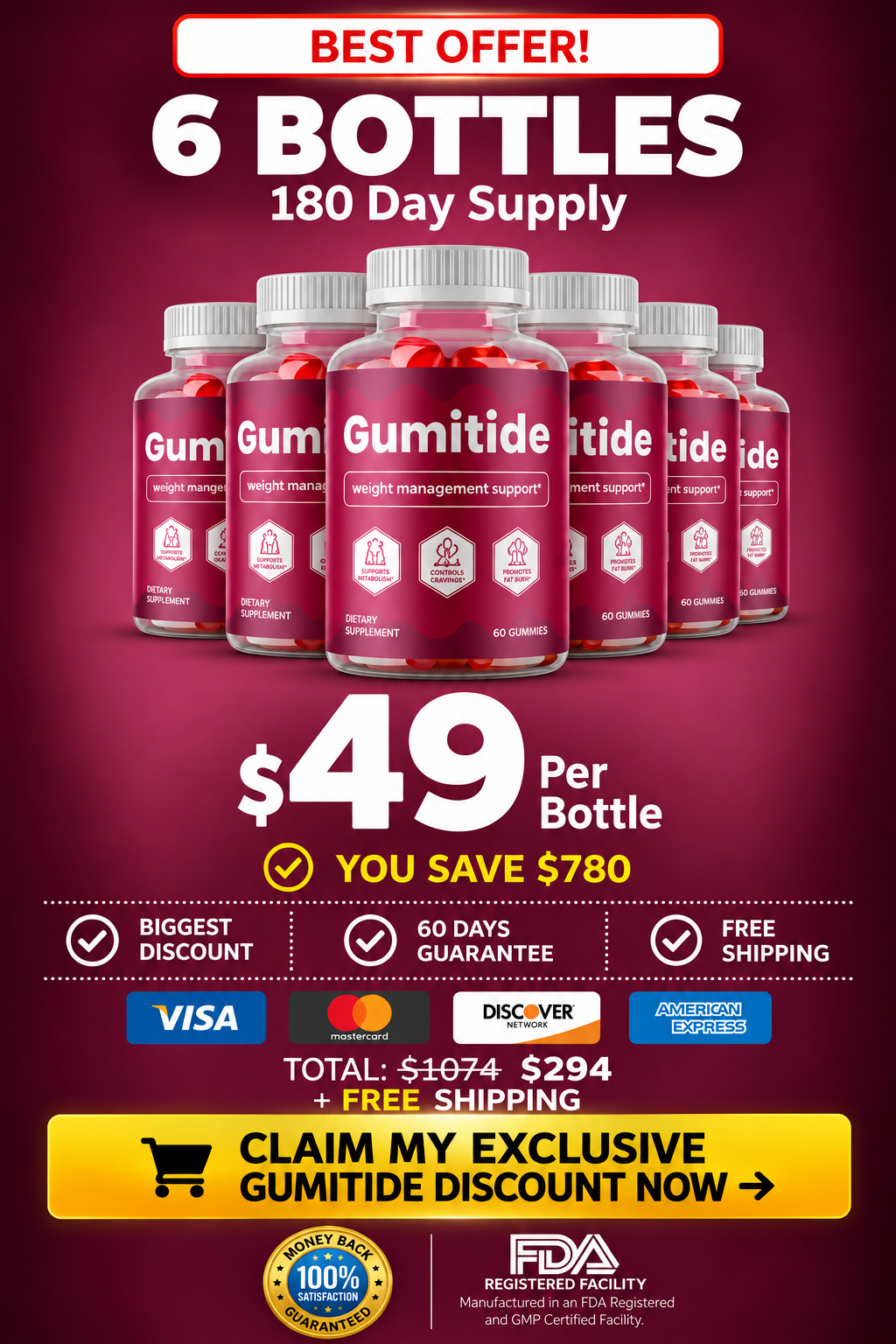 Gumitide six-bottle offer
